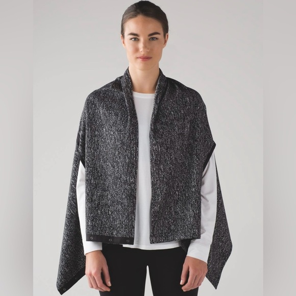 Lululemon Vinyasa Wrap- Running Luon Suited Jacquard Black White / Black - Picture 2 of 7